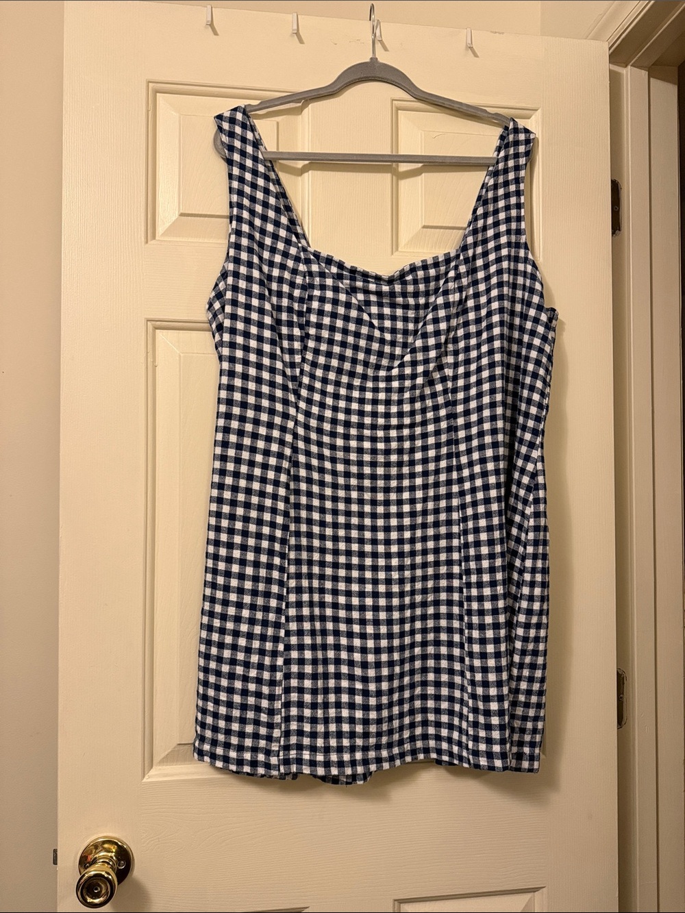 Old Navy Navy and White Gingham Tank